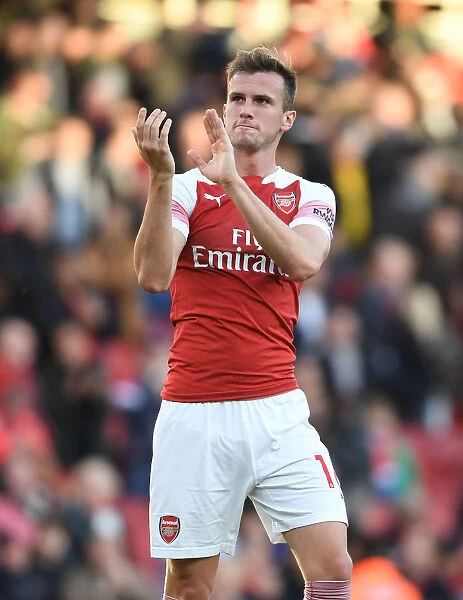 Rob Holding's Emotional Outburst: A Passionate Moment from Arsenal's Defender during Arsenal vs Everton, Premier League 2018-19