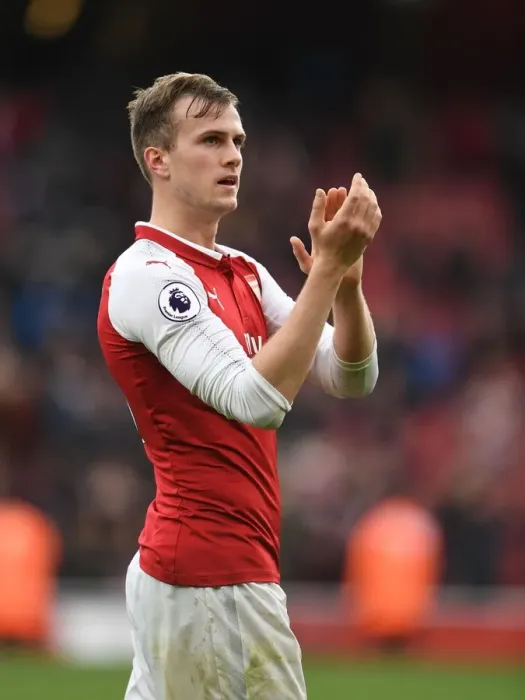 Framed Print : Rob Holding's Euphoric Moment with Arsenal Fans after Victory over Watford