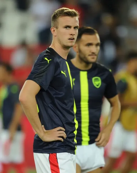 Framed Print : Rob Holding's Steely Gaze: Arsenal's Defender Prepares for Paris Saint-Germain Champions League Showdown Framed Print : Rob Holding's Steely Gaze: Arsenal's Defender Prepares for Paris Saint-Germain Champions League Showdown