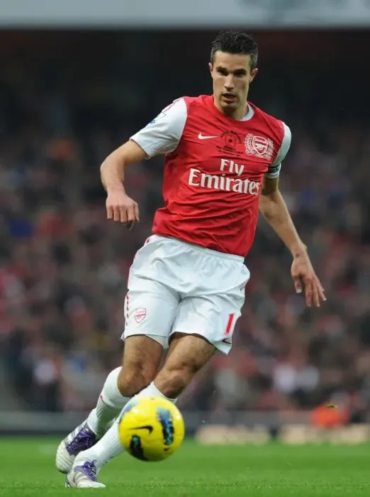 Framed Print : Robin van Persie in Action: Arsenal vs. West Bromwich Albion, 2011-12 Premier League