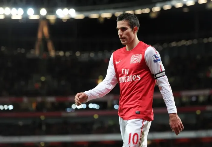 Framed Print : Robin van Persie in Action: Arsenal vs. Queens Park Rangers (2011-12)