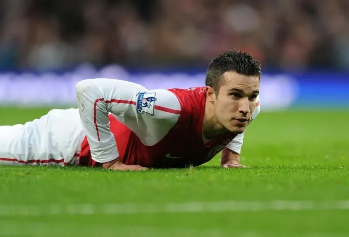 Framed Print : Robin van Persie in Action: Arsenal vs. Queens Park Rangers (2011-12)