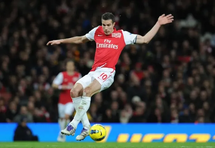 Framed Print : Robin van Persie in Action: Arsenal vs. Wolverhampton Wanderers, Premier League 2011-2012