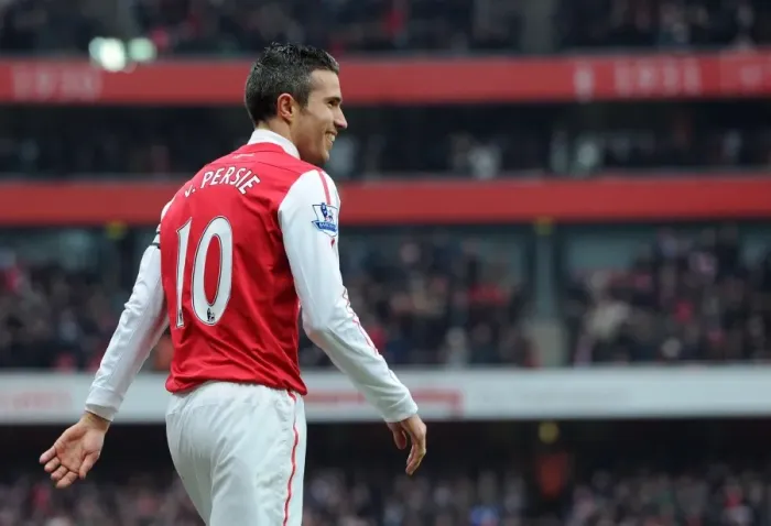 Framed Print : Robin van Persie in Action: Arsenal vs. Blackburn Rovers, Premier League 2011-12