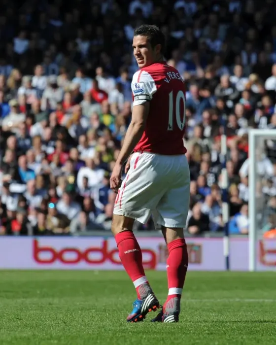 Framed Print : Robin van Persie in Action: Arsenal vs. West Bromwich Albion, Premier League 2011-12