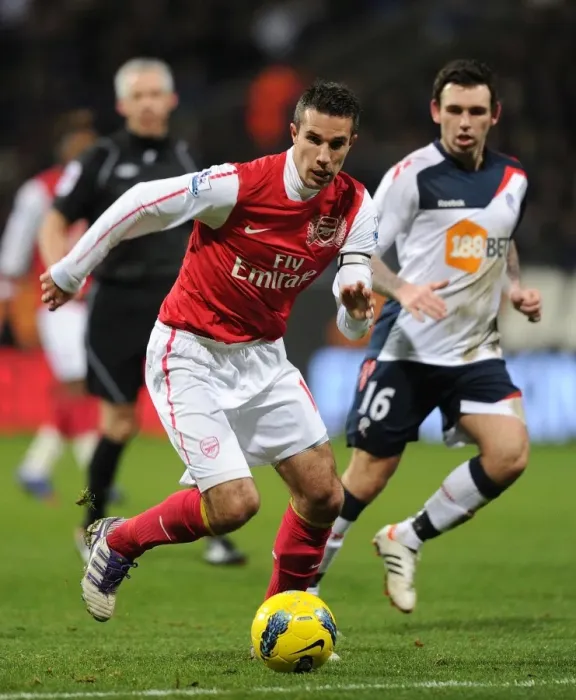 Framed Print : Robin van Persie in Action: Arsenal vs. Bolton Wanderers, Premier League 2011-12 Framed Print : Robin van Persie in Action: Arsenal vs. Bolton Wanderers, Premier League 2011-12