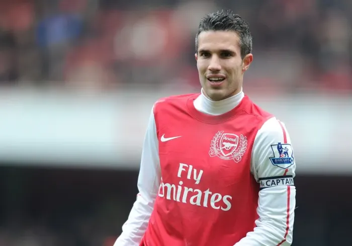 Framed Print : Robin van Persie in Action: Arsenal vs Blackburn Rovers, Premier League 2011-12