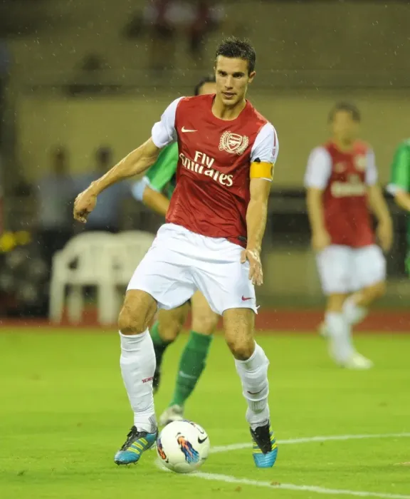 Framed Print : Robin van Persie in Action: Arsenal vs Hangzhou Greentown, China, 2011