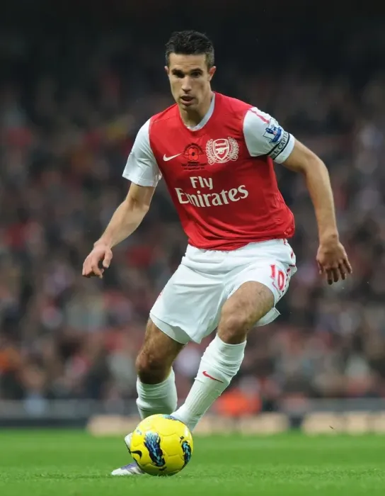 Framed Print : Robin van Persie in Action: Arsenal vs West Bromwich Albion, Premier League 2011-12