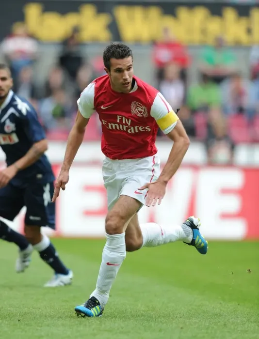 Framed Print : Robin van Persie in Action: Cologne vs Arsenal Pre-Season Friendly, 2011