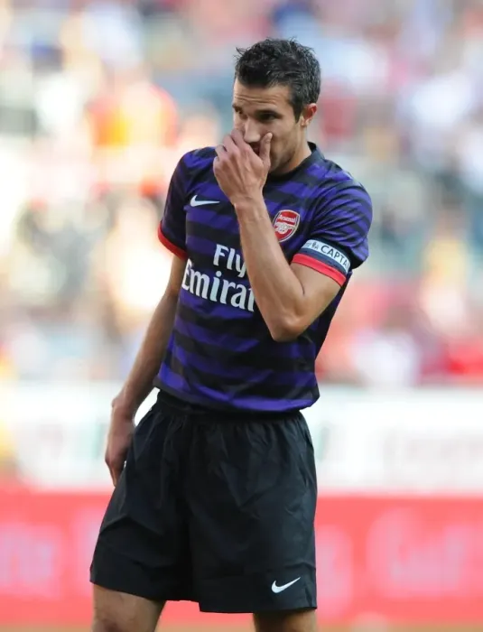 Framed Print : Robin van Persie: In Action Against FC Cologne, 2012 (Arsenal vs. Cologne) Framed Print : Robin van Persie: In Action Against FC Cologne, 2012 (Arsenal vs. Cologne)