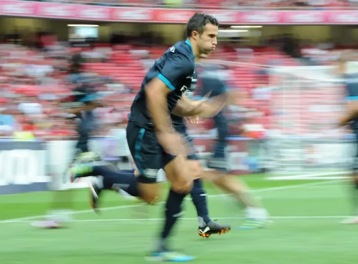 Framed Print : Robin van Persie (Arsenal). Benfica 2: 1 Arsenal. Pre Season Friendly. Benfica, Lisbon, 6  /  8  /  11