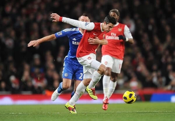 Robin van Persie (Arsenal) John Terry (Chelsea). Arsenal 3: 1 Chelsea. Barclays Premier League