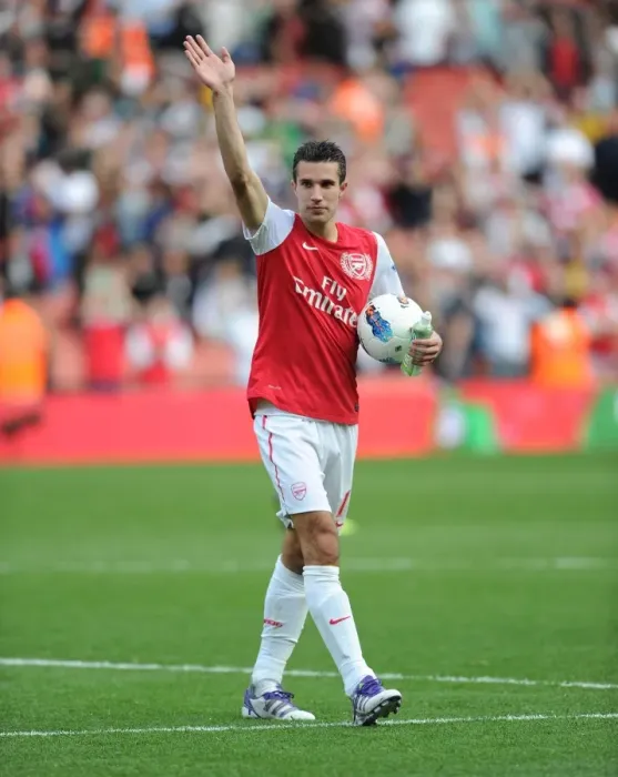 Framed Print : Robin van Persie Celebrates 100th Arsenal Goal vs. Bolton Wanderers (2011-12) Framed Print : Robin van Persie Celebrates 100th Arsenal Goal vs. Bolton Wanderers (2011-12)