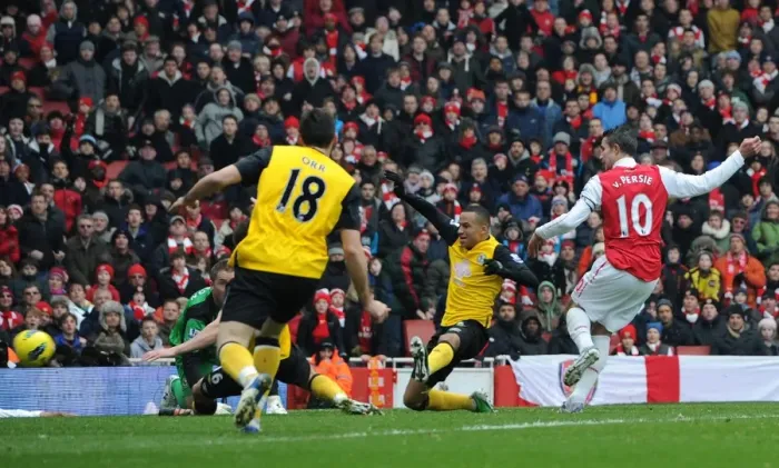 Framed Print : Robin van Persie Scores Brace Against Blackburn Rovers, 2011-12 Premier League Framed Print : Robin van Persie Scores Brace Against Blackburn Rovers, 2011-12 Premier League