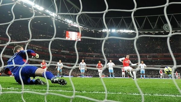 Robin van Persie Scores FA Cup Penalty for Arsenal vs Aston Villa (2012)