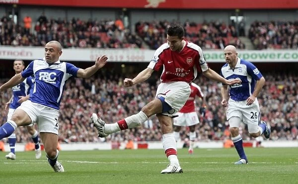 Robin van Persie Scores First Goal: Arsenal's 3-1 Victory over Birmingham City in the Premier League