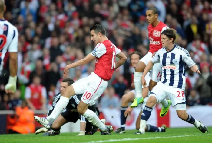 Framed Print : Robin van Persie Scores First Goal under Pressure: Arsenal Crushes West Bromwich Albion 3-0 in Premier League Framed Print : Robin van Persie Scores First Goal under Pressure: Arsenal Crushes West Bromwich Albion 3-0 in Premier League