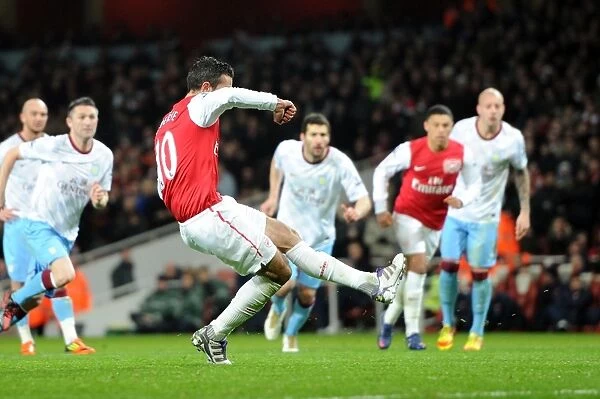 Robin van Persie Scores the Penalty: Arsenal's FA Cup Victory over Aston Villa, 2012