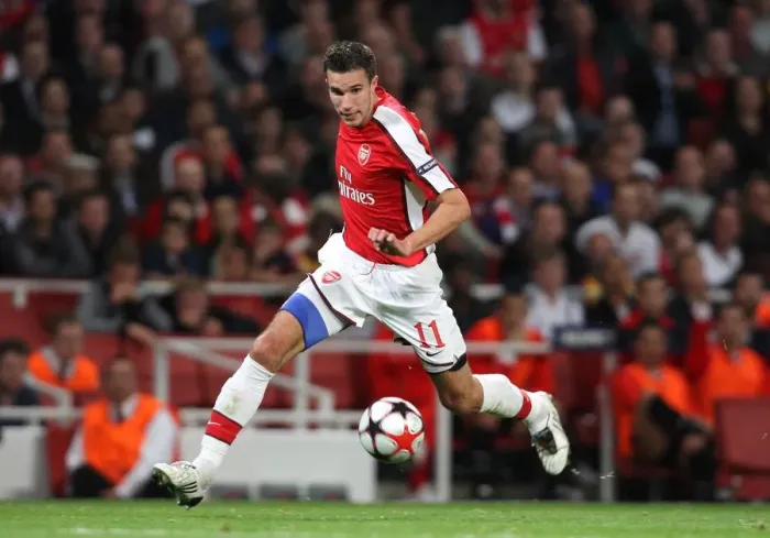 Framed Print : Robin van Persie Scores Twice: Arsenal 2-0 Olympiacos, UEFA Champions League, Group H, Emirates Stadium (September 29, 2009)