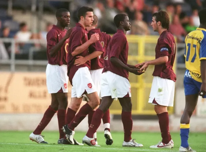 Framed Print : Robin van Persie's Double Strike: Arsenal's Dramatic Comeback in Beveren Friendly, 2005
