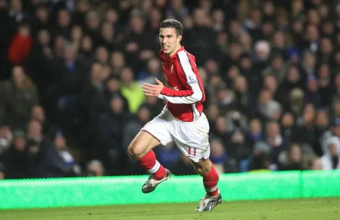 Framed Print : Robin van Persie's Epic Goal: Arsenal's 2-1 Victory Over Chelsea, 2008