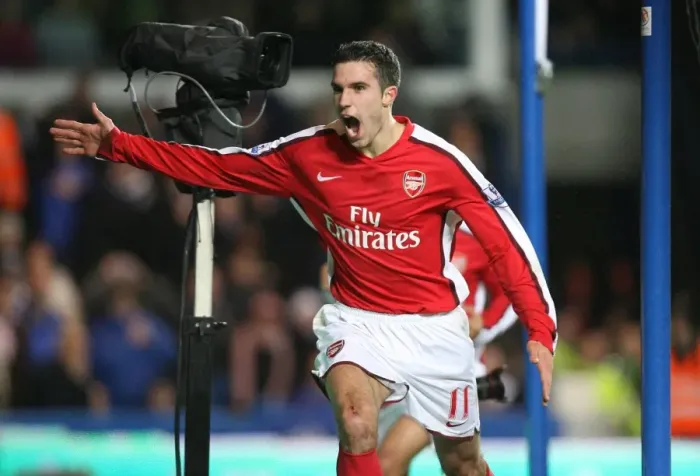 Framed Print : Robin van Persie's Epic Goal: Arsenal's 2-1 Victory Over Chelsea, 2008