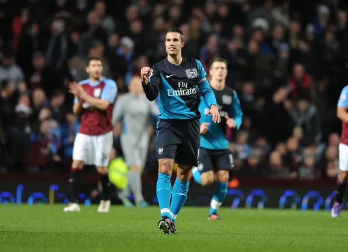Framed Print : Robin van Persie's Epic Goal: Arsenal's Victory at Aston Villa, Premier League 2011-12