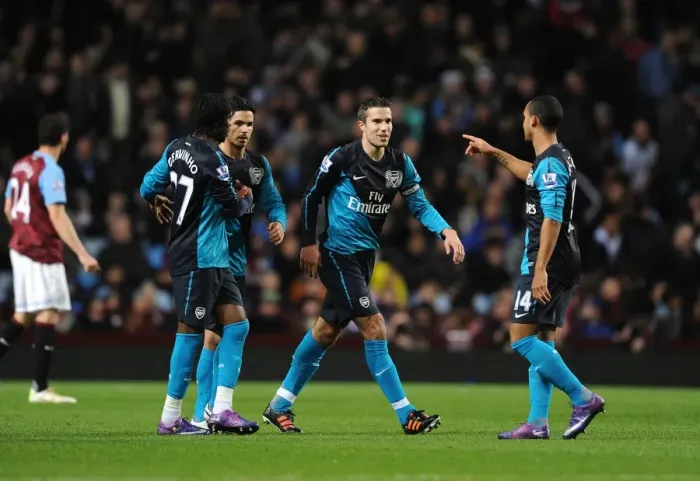Framed Print : Robin van Persie's Goal: Arsenal's Victory at Aston Villa (2011-12)