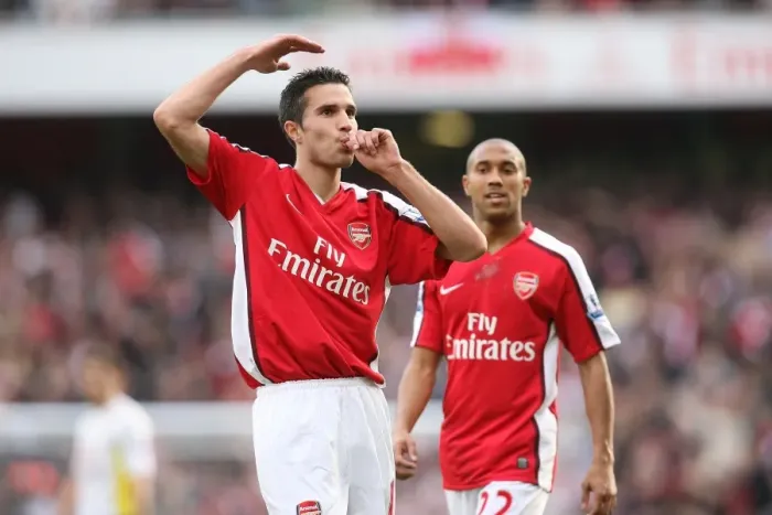 Framed Print : Robin van Persie's Hat-Trick: Arsenal's Dominant 3-0 Win Over Tottenham Hotspur in the Premier League, 2009