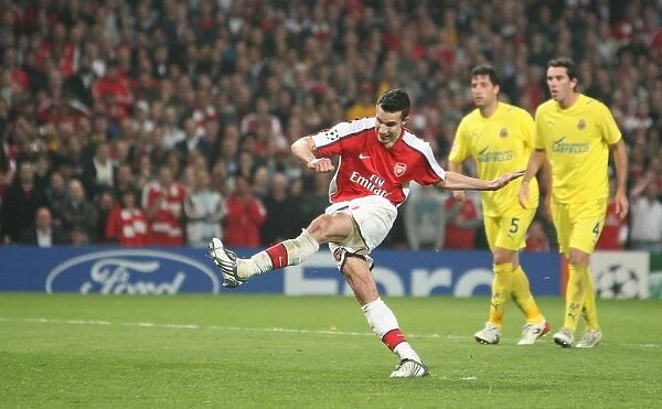 Robin van Persie's Penalty: Arsenal's 3rd Goal vs. Villarreal in UEFA Champions League Quarterfinals (15 / 4 / 2009)