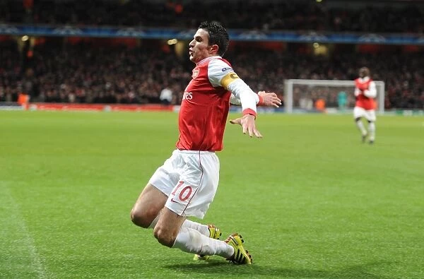 Robin van Persie's Penalty: Arsenal's Historic First Goal in Champions League Victory over Partizan Belgrade (8 / 12 / 2010)