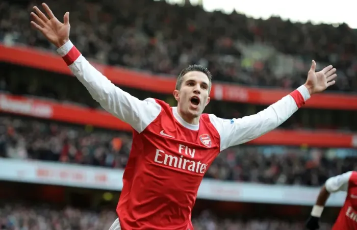 Framed Print : Robin van Persie's Stunner: Arsenal's First Goal in 3:0 Thrashing of Wigan Athletic, Barclays Premier League, Emirates Stadium (2011)