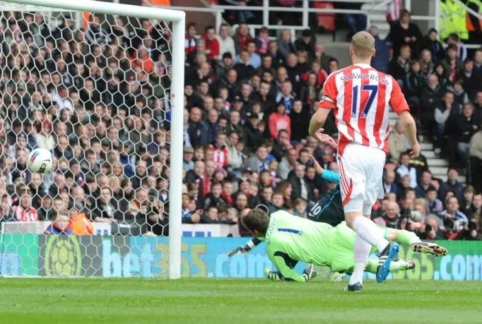 Framed Print : Robin van Persie's Stunning Goal Past Asmir Begovic (April 2012): A Premier League Triumph for Arsenal Against Stoke City Framed Print : Robin van Persie's Stunning Goal Past Asmir Begovic (April 2012): A Premier League Triumph for Arsenal Against Stoke City