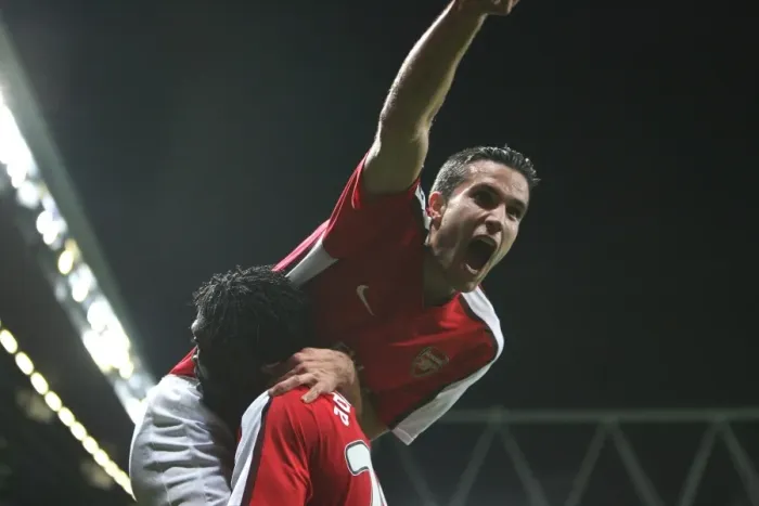 Framed Print : Robin van Persie's Thrilling Debut: Arsenal 4-0 FC Porto, Champions League (Van Persie's First Arsenal Goal with Adebayor) Framed Print : Robin van Persie's Thrilling Debut: Arsenal 4-0 FC Porto, Champions League (Van Persie's First Arsenal Goal with Adebayor)