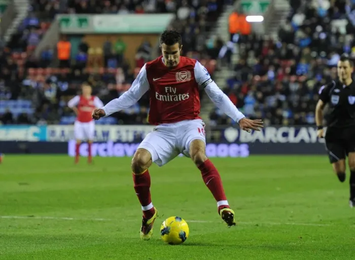 Framed Print : Robin van Persie's Trickery: Arsenal's Victory at Wigan Athletic, 2011-12 Premier League