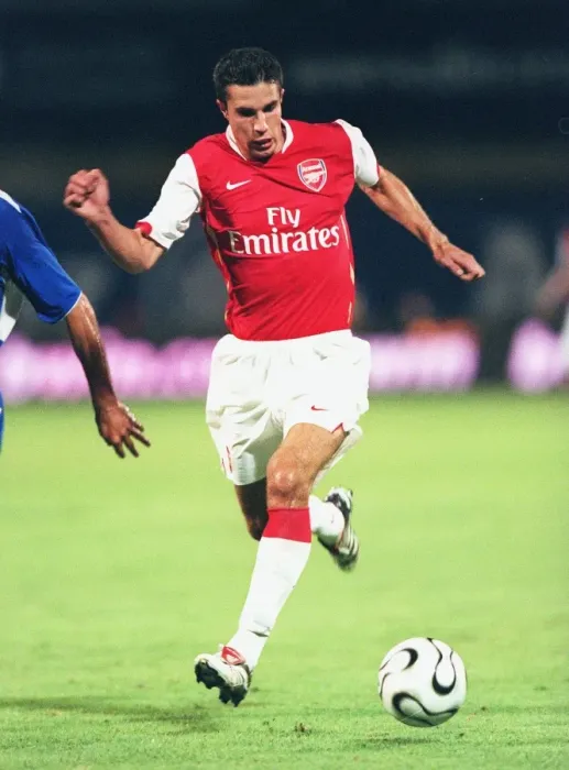 Framed Print : Robin van Persie's Unforgettable Debut: Arsenal's 3-Thrashing of Dinamo Zagreb in UEFA Champions League Qualifying (2006)