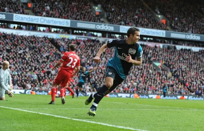 Framed Print : Robin van Persie's Unforgettable Strike: Arsenal's Victory Over Liverpool in the Premier League 2011-12 Framed Print : Robin van Persie's Unforgettable Strike: Arsenal's Victory Over Liverpool in the Premier League 2011-12