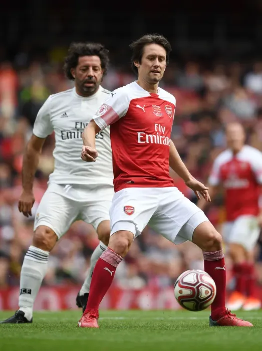 Framed Print : Rosicky Shines: Arsenal Legends vs Real Madrid Legends - Rosicky Outperforms Campo