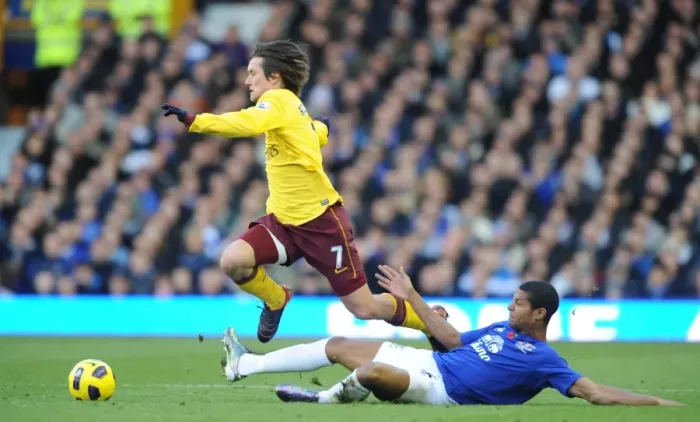 Framed Print : Rosicky Sparks Arsenal Victory Over Everton: 1-2 Framed Print : Rosicky Sparks Arsenal Victory Over Everton: 1-2