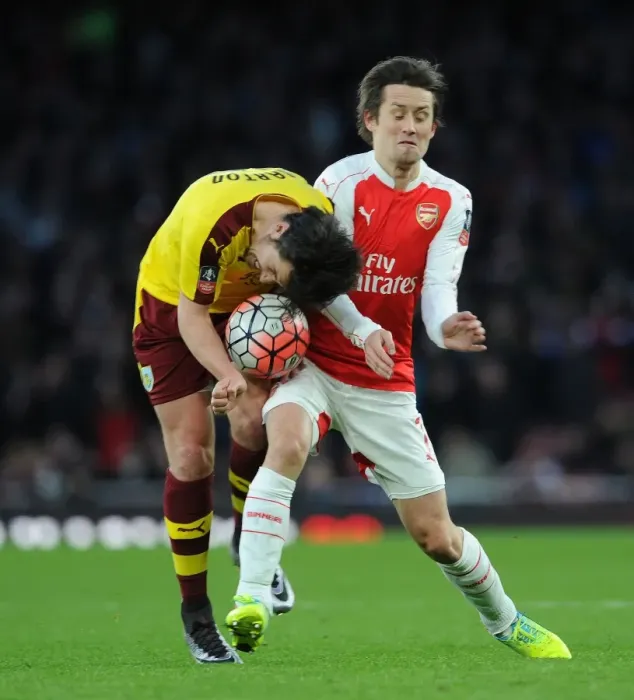 Framed Print : Rosicky vs Barton: A FA Cup Battle at The Emirates (Arsenal vs Burnley 2016) Framed Print : Rosicky vs Barton: A FA Cup Battle at The Emirates (Arsenal vs Burnley 2016)