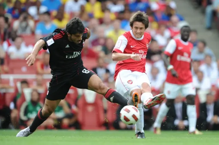 Framed Print : Rosicky vs. Gattuso: A Draw at the Emirates Cup Framed Print : Rosicky vs. Gattuso: A Draw at the Emirates Cup