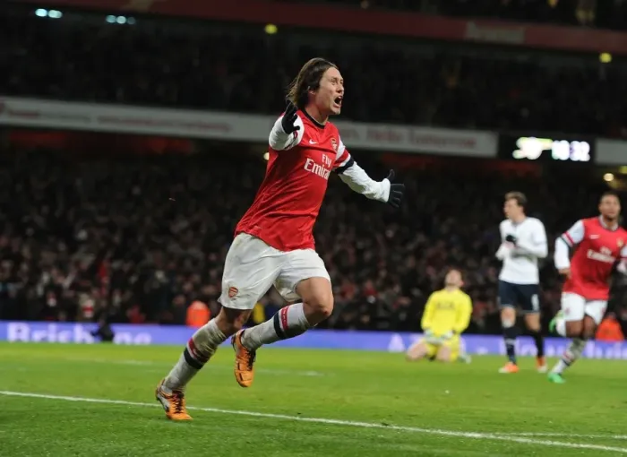 Framed Print : Rosicky's Brace: Arsenal Triumphs Over Tottenham in FA Cup Third Round Framed Print : Rosicky's Brace: Arsenal Triumphs Over Tottenham in FA Cup Third Round