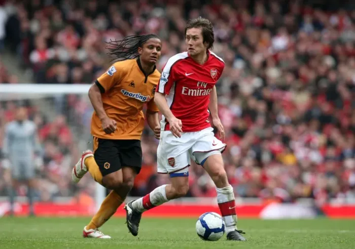 Framed Print : Rosicky's Goal: Arsenal Edge Past Wolverhampton 1-0