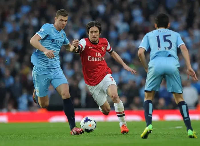 Framed Print : Rosicky's Magic: Outsmarting Dzeko and Navas in the Thrilling 2013 / 14 Arsenal vs. Manchester City Showdown Framed Print : Rosicky's Magic: Outsmarting Dzeko and Navas in the Thrilling 2013 / 14 Arsenal vs. Manchester City Showdown