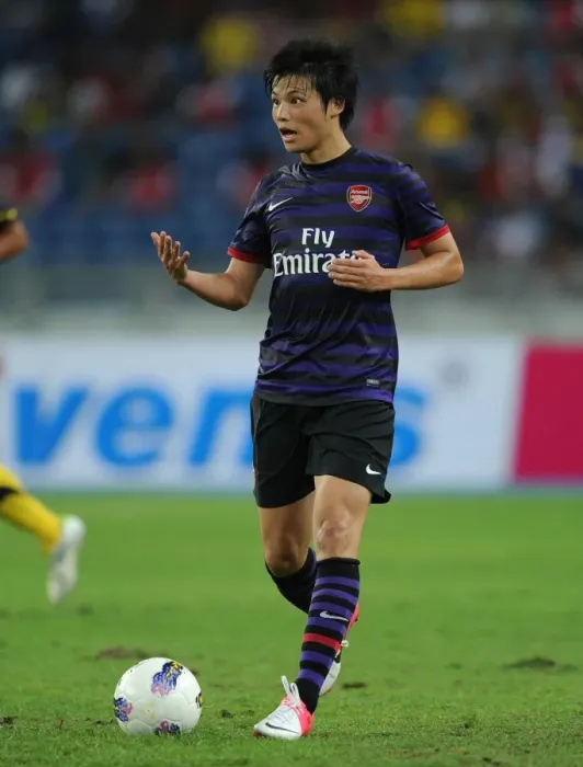 Framed Print : Ryo Miyaichi in Action: Arsenal vs Malaysia XI (2012)