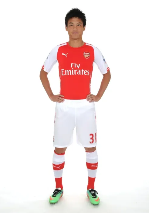Framed Print : Ryo Miyaichi at Arsenal Photocall 2014-15