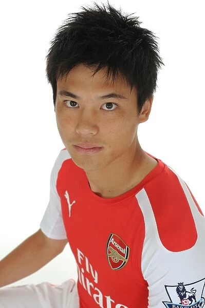 Ryo Miyaichi at Arsenal's 2014-15 Photocall