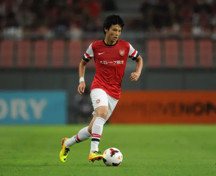 Framed Print : Ryo Miyaichi Plays for Arsenal Against Nagoya Grampus in Japan, 2013 Framed Print : Ryo Miyaichi Plays for Arsenal Against Nagoya Grampus in Japan, 2013