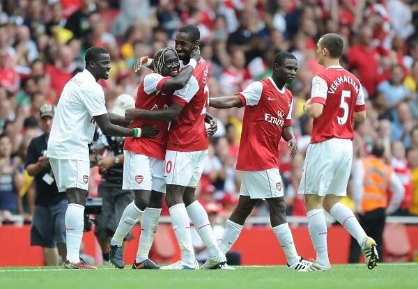 Sagna, Djourou, and Eboue: Arsenal's Unforgettable Celebration of a Pre-Season Double Strike Against Celtic